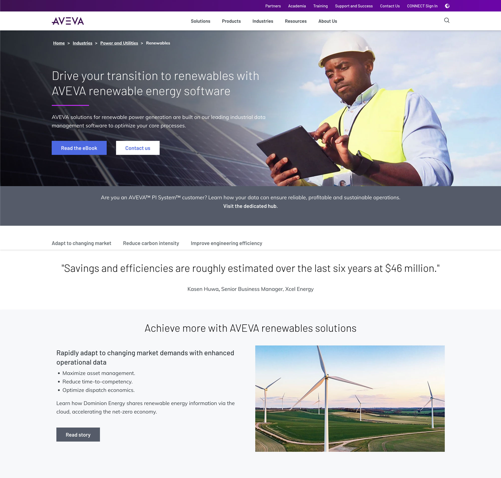 Industry Pages for AVEVA